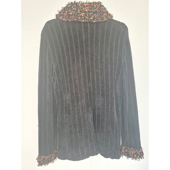 VINTAGE NWT Gantos Chenille Knit Cardigan SweaterMedium Multicolor Button Front‎ - Picture 12 of 16